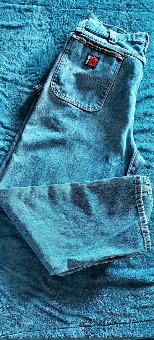 Wrangler RIGGS Workwear Straight Leg Regular Fit Jeans Mens 38x32